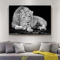black white african wild lions canvas posters and prints animals canvas paintings on the wall art pictures for living room decor
