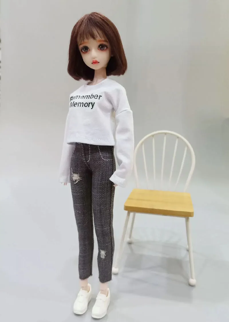 Кукла Blyth одежда модные джинсы/рубашка с длинными рукавами для Blyth брюки 1/6 аксессуары для кукол подходят(blyth, barbies, azone 1/6 Doll