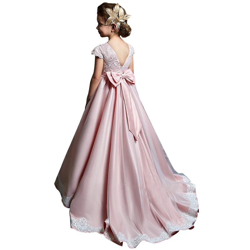 Платье детское вечернее с рукавами крылышками и цветочным принтом|Цветочные