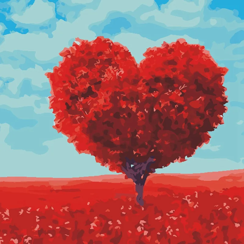 Картина маслом сделай сам в европейском стиле Безрамная цифровая картина