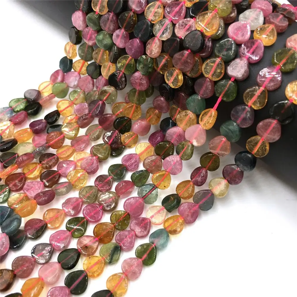 Турмалиновые бусины сердце любовь натуральный камень Свободные красочные