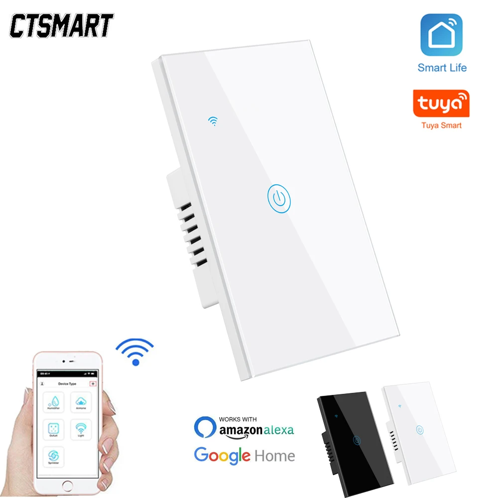 

Настенный сенсорный выключатель с Wi-Fi, 240 В переменного тока