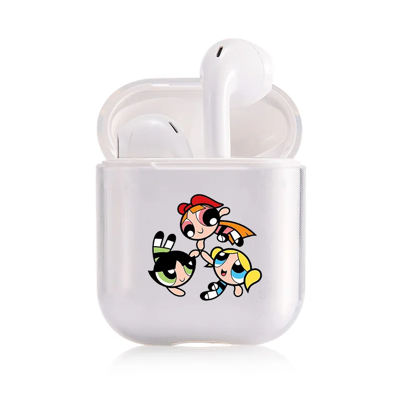 Чехлы для наушников для Apple Airpods 1/2, силиконовый защитный чехол, аксессуары, милый цветок, Powerpuff, полицейский шлем для девочек - Цвет: I301706