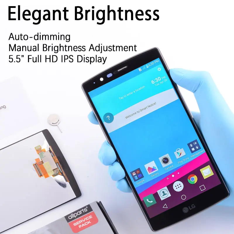 Дисплей для LG G4 H815 VS986 LCD в сборе с тачскрином на рамке черный