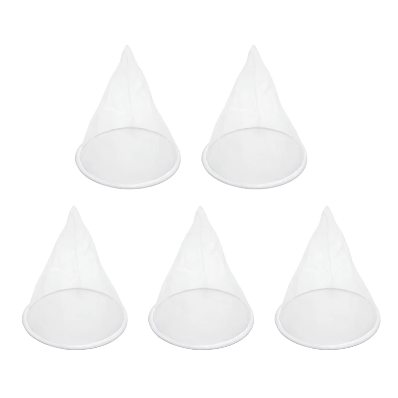 

HOT 5PCS Beekeeping Equipment Bee Honey Filter Nylon Cone-Shape Honey Screener Bee Hive Bee Honey Tools