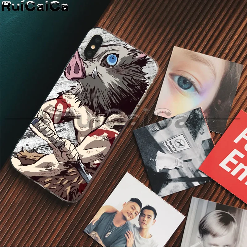 RuiCaiCa Demon Slayer Kimetsu No Yaiba рукоделие принт рисунок чехол для телефона iPhone 8 7 6S Plus X XS MAX 5 5S SE XR 11 11pro