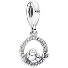 Подвеска-бусина для браслета из серебра 925 пробы с кристаллами