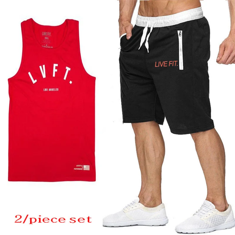 Спортивные костюмы мужской спортивный жилет + брюки беговой набор