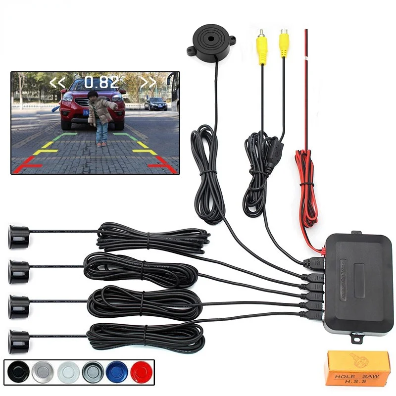 

GreenYi Dual Core CPU Car Video Parking Sensor Reverse Backup Radar Assistance, Auto Parking Monitor Digital Display