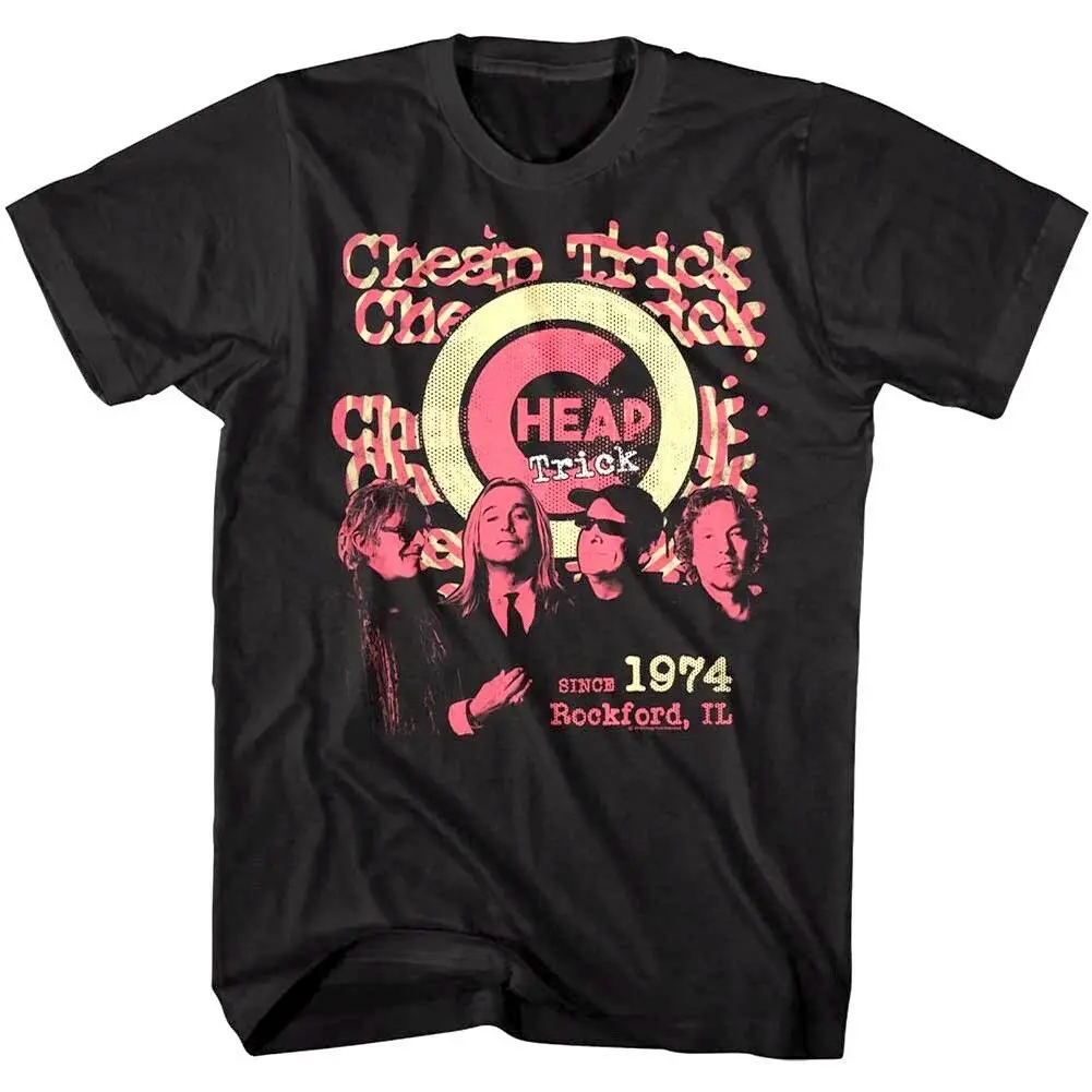 Недорогая красная рок-группа с 1974 года Мужская футболка Rockford Иллинойс альбом Merch |