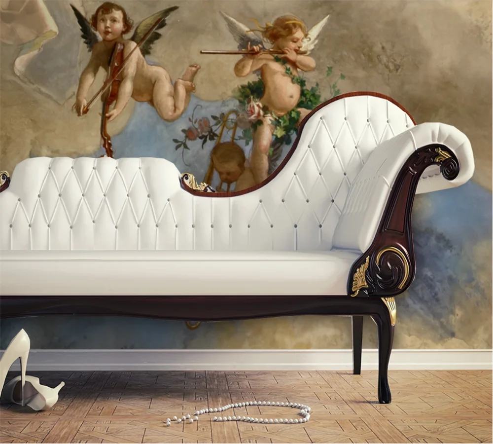Настенные обои на заказ с изображением ангела картина маслом фоновая стена