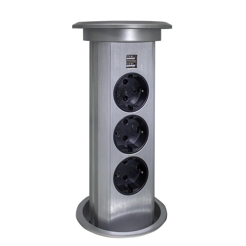 

motorized pop up table socket with top wireless charger kitchen Home ce certificate outlets