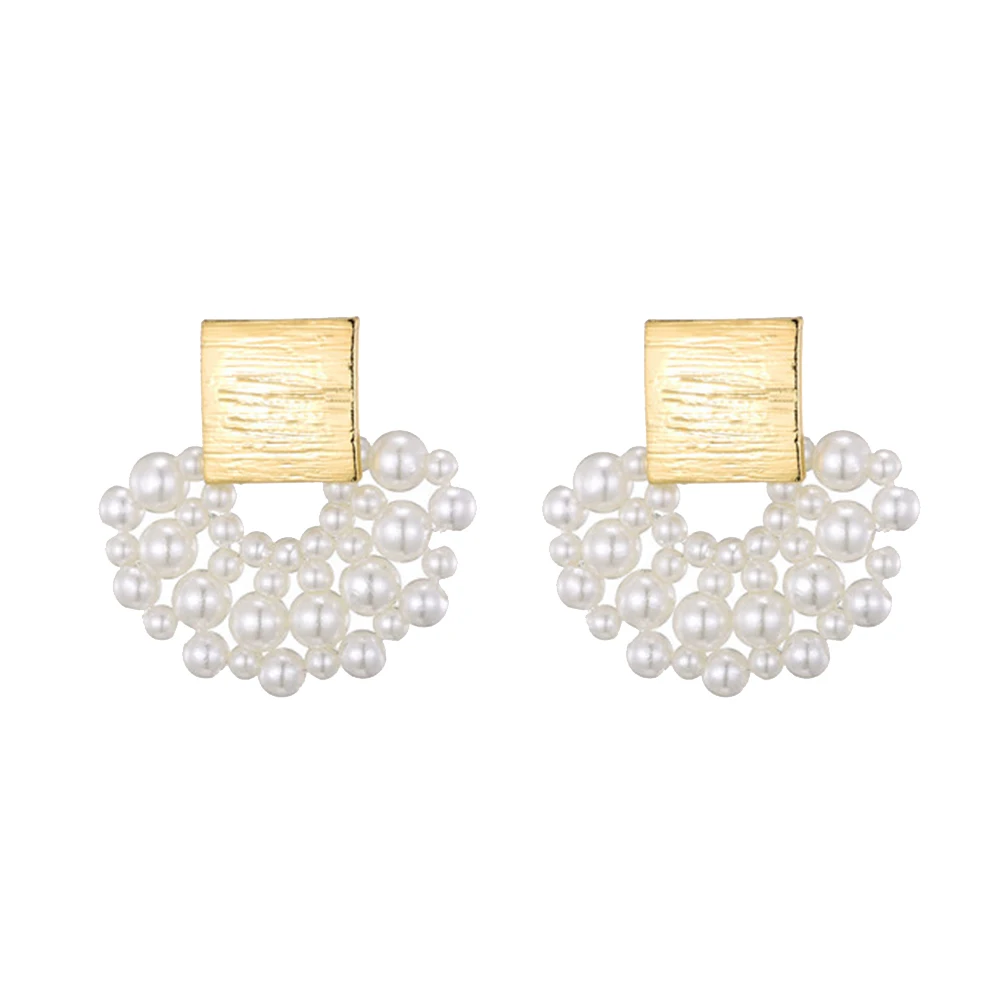

Simulated Pearl Stud Earrings Women Bohemian Geometric Earrings Wedding Jewelry Korean Earrings