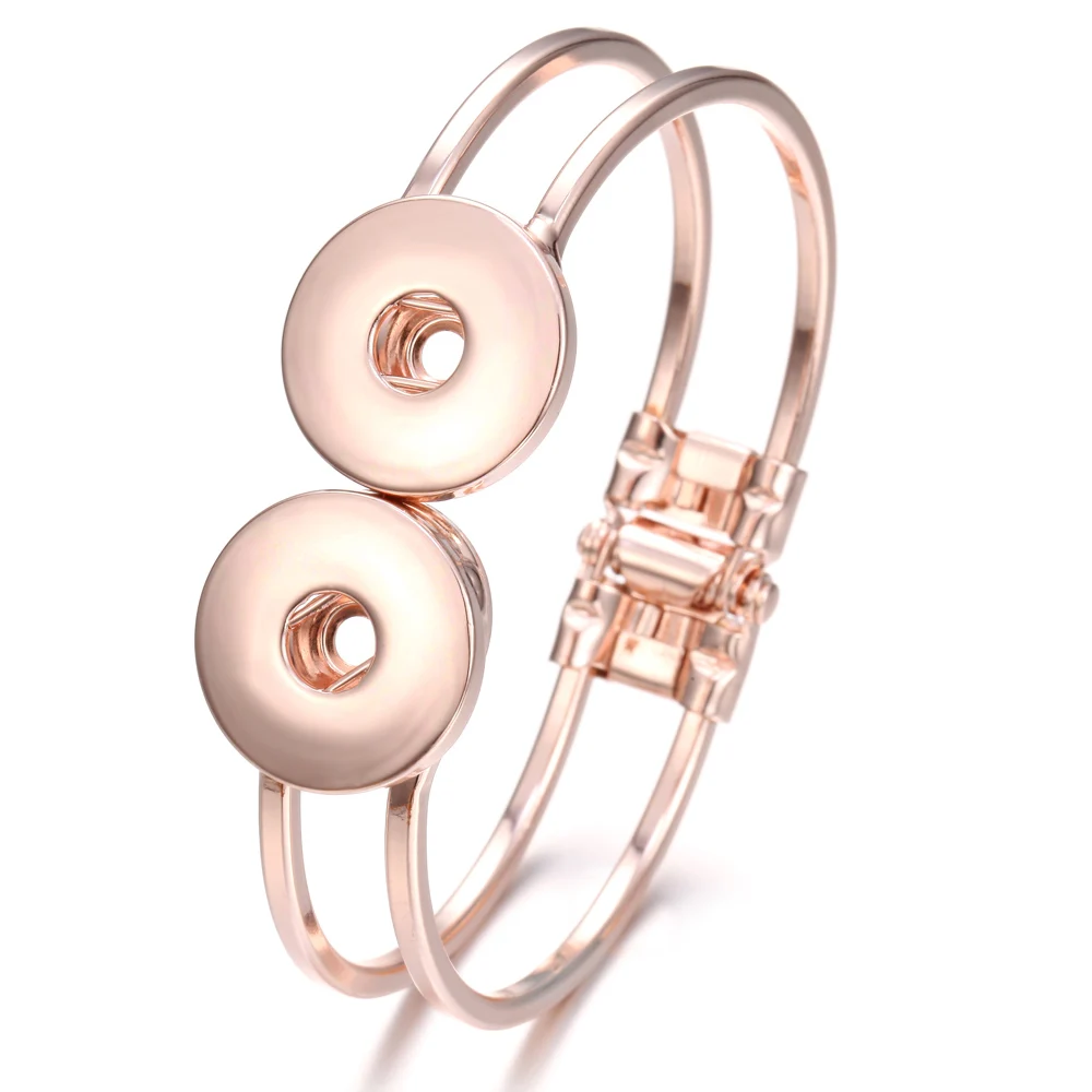 Новинка 2018 браслет с кнопками 18 мм на кнопках Браслет манжета для женщин и мужчин