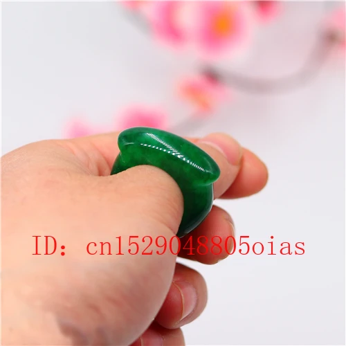 Кольцо из натурального зеленого нефрита Амулет китайского модные