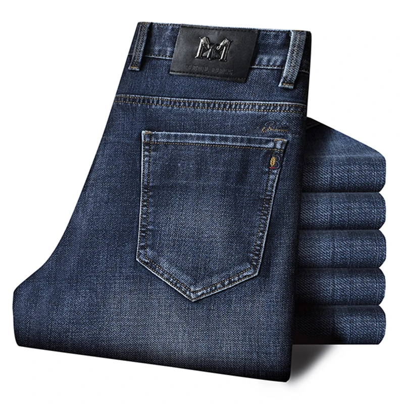Джинсы мужские стрейчевые брендовые классические модные Универсальные брюки из