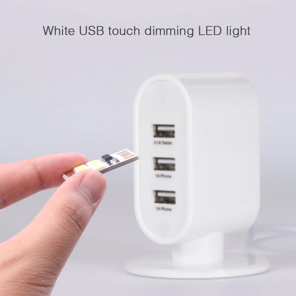 Kebidu Новинка 1 шт. мини сенсорный диммер карманная карта USB лампа питания 6