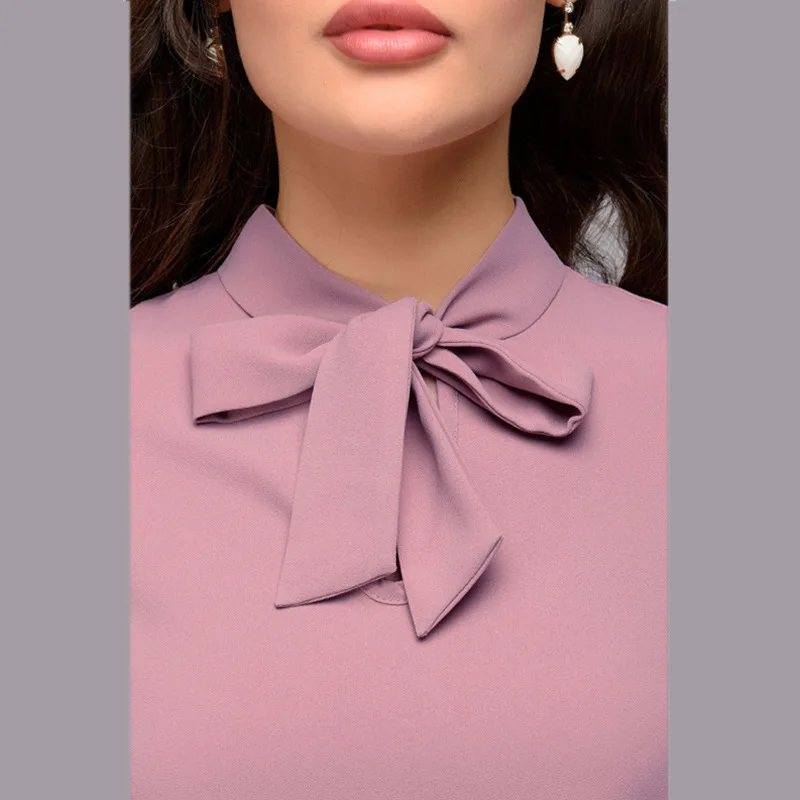 

Fashion Elegant Bow Tie Women Shirt Spring Autumn Ladies Long Sleeve Chiffon Shirts Casual Blouses Vintage Tops Blusas