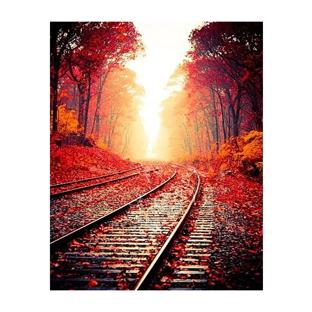 Горячая Распродажа четыре сезона дерево пейзаж сделай сам цифровая живопись по