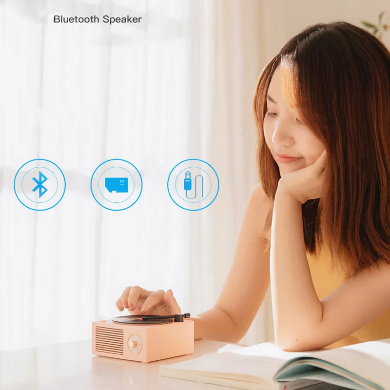 Ретро проигрыватель беспроводной Bluetooth мини-динамик домашний громкий