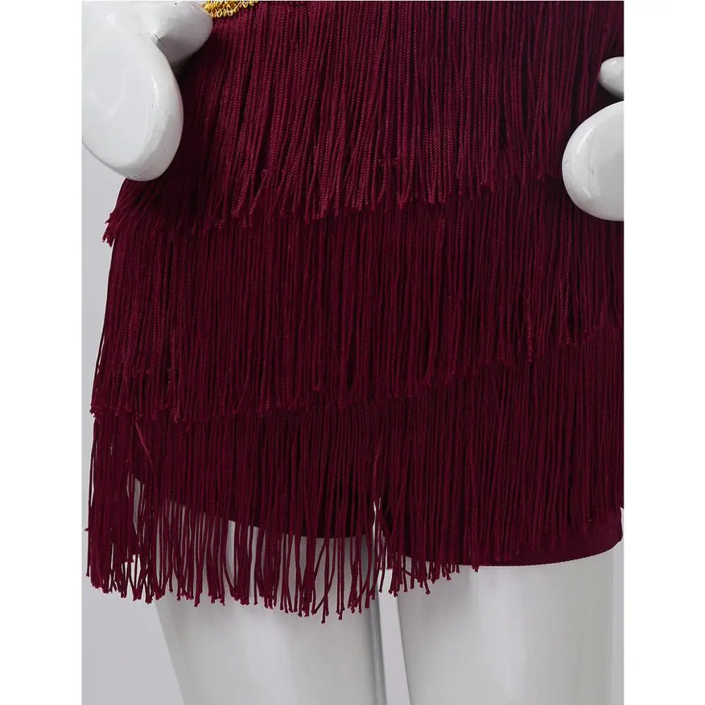 

Kids Girls Latin Dance Biketard With Fringes Skirt Figure Ice Skating Roller Skating Competition Performance Dress Dance Costume