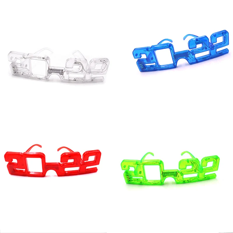 

1pc Party 2022 LED Glasses Light Up Flashing Eyewear New Year Decor