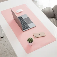 gaming mouse pad multiple sizes double sided two tone pu leather mousepad for computer table office kawaii desk rug accessories