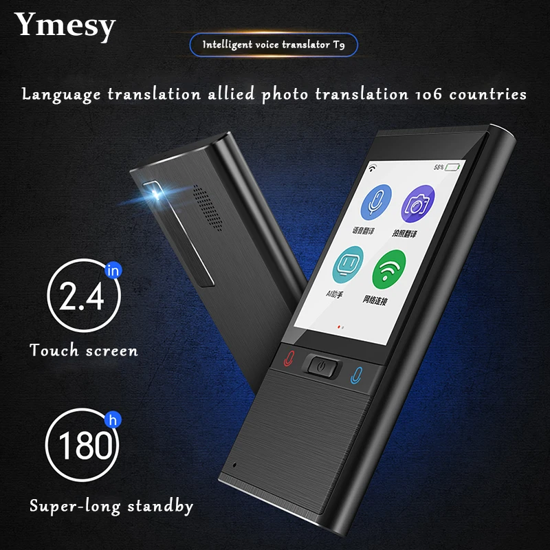 Интеллектуальный переводчик голоса Ymesy T9 AI текста и фото многоязычный автономный