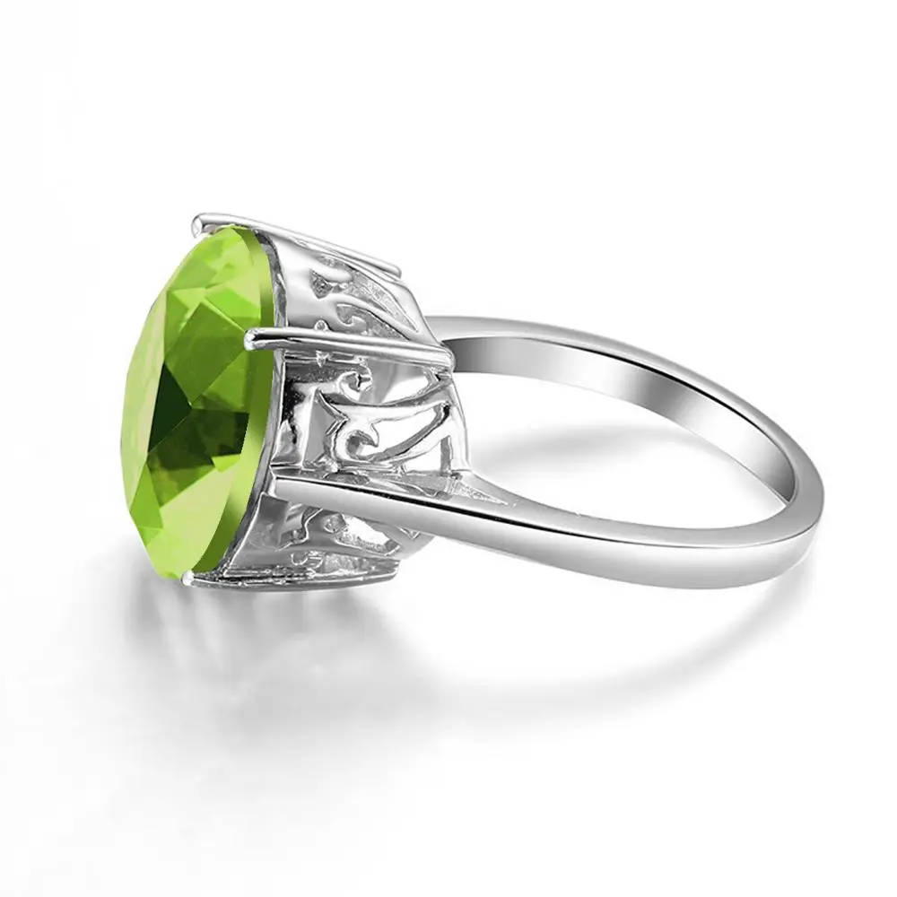 Кольцо Szjinao из натурального перидота для женщин кольцо серебра 925 пробы с