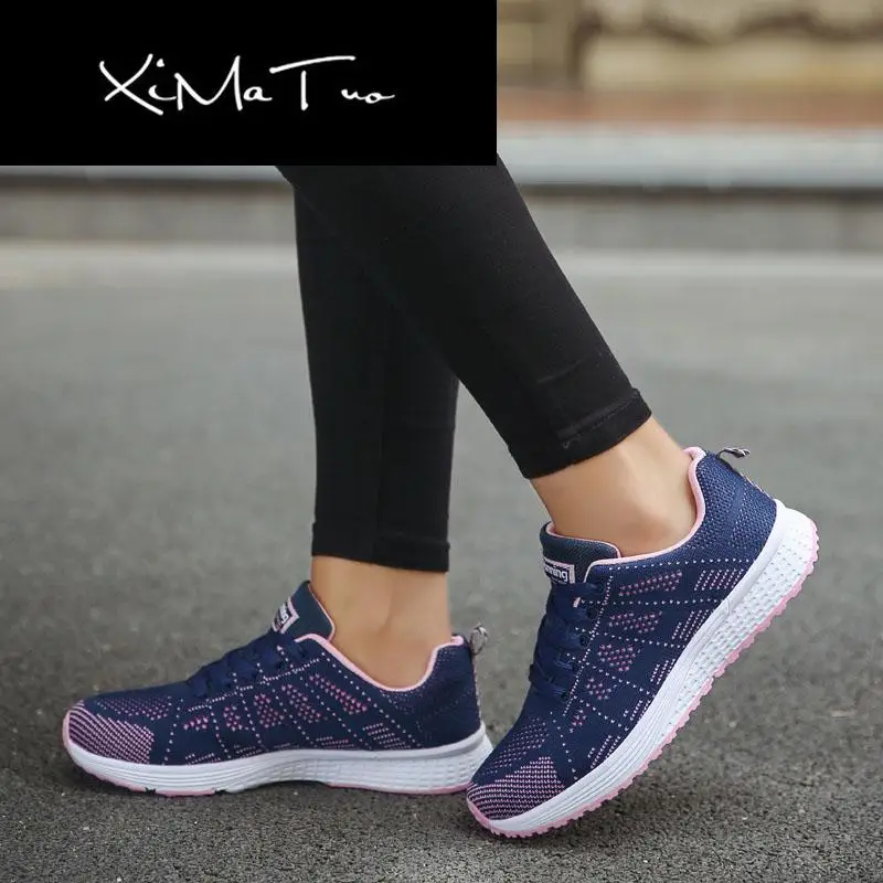 Женские кроссовки Белые на платформе Женская обувь Повседневная Tenis Feminino Zapatos de