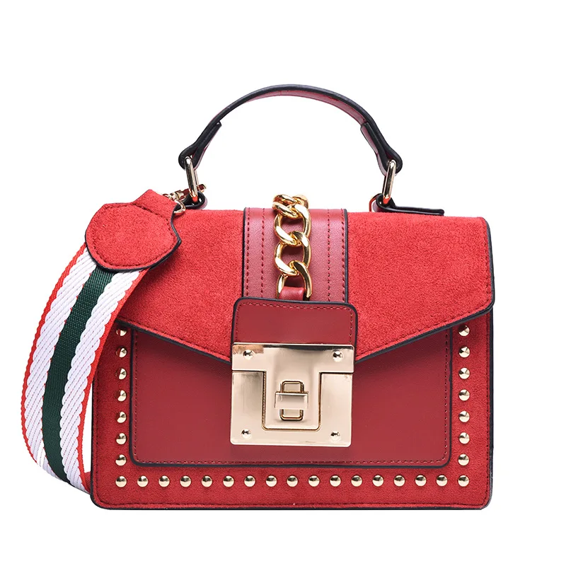 

Handbag Fashion Small Shoulder Bags for Women 2020 PU Leather Crossbody Bag High Quality Ladies Hand Bag Chain Rivet Decoration