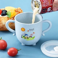 270ml kids milk cup cow creamer coffee water cup bottle juice tea mug double drinking feeding supplies environmental