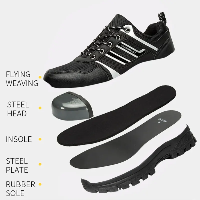 

MWY Outdoor Men Hiking Shoes Safety Work Shoes Breathable Tactical Combat Army Boots Training Sneakers Anti-Slip Trekking Shoes