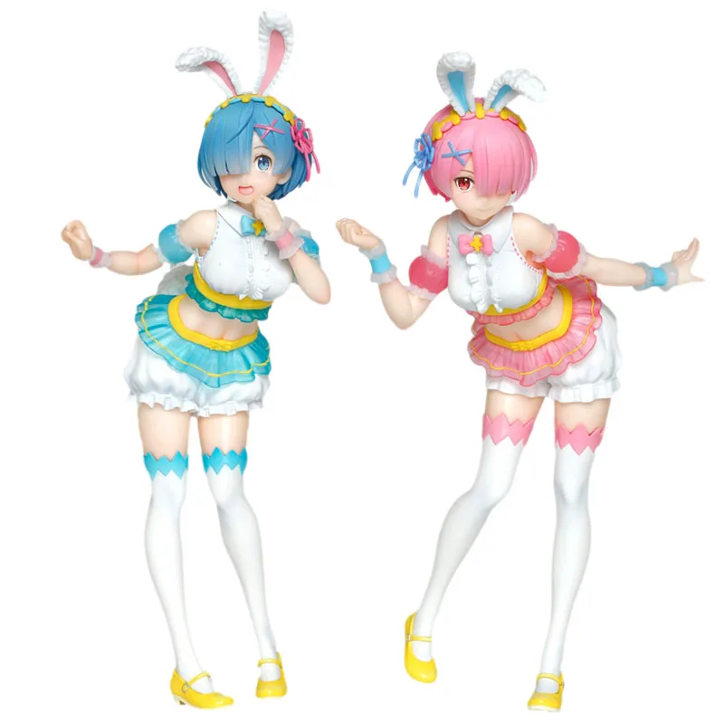 

23Cm Rem&ram Anime Figures Decoration Figurine Rem&ram Periphery Pattern Ornaments Collection New Arrivals Birthday Gifts 2021