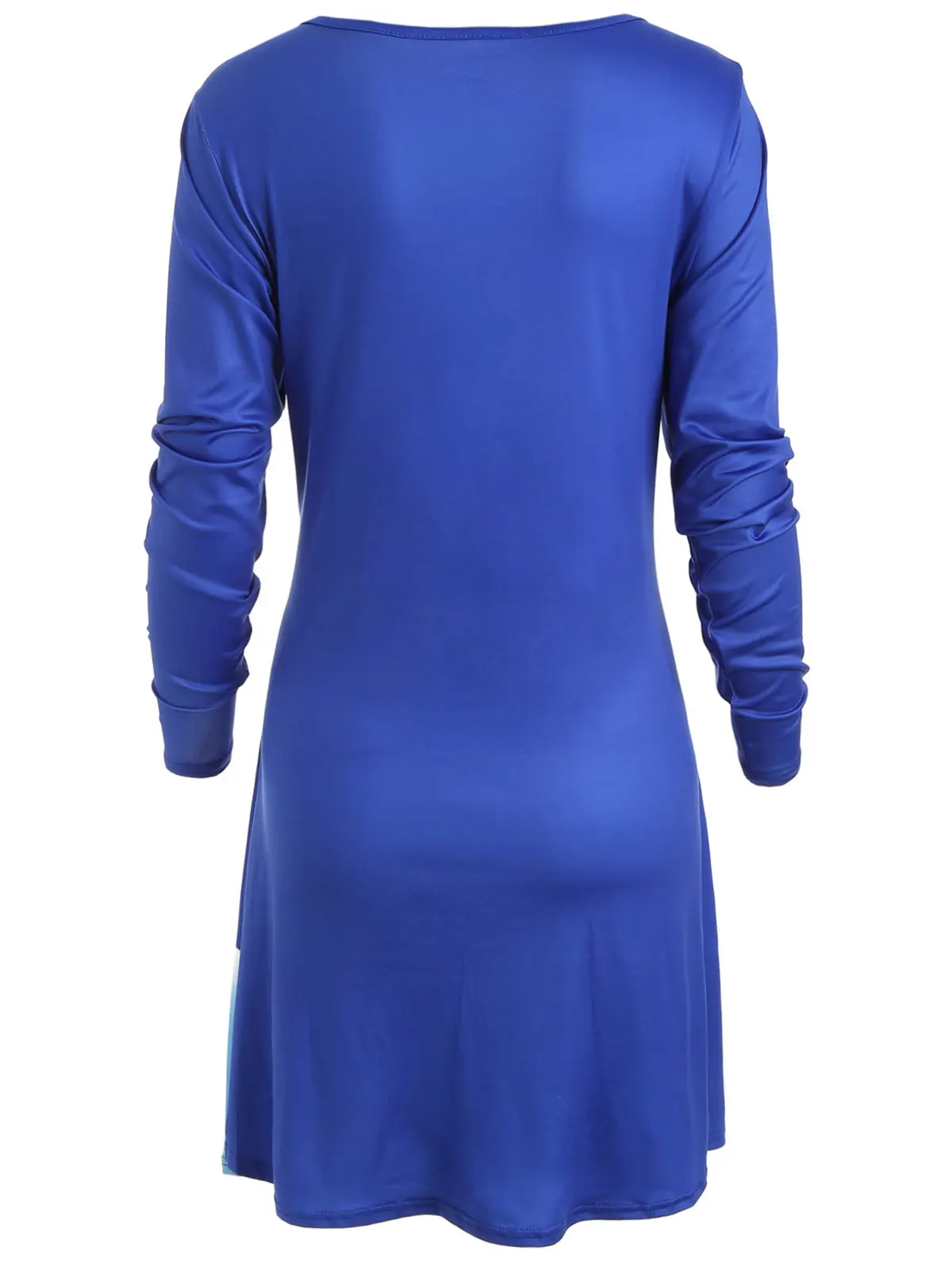 Рождественское платье футболка с принтом оленя и снеговика голубое v образным