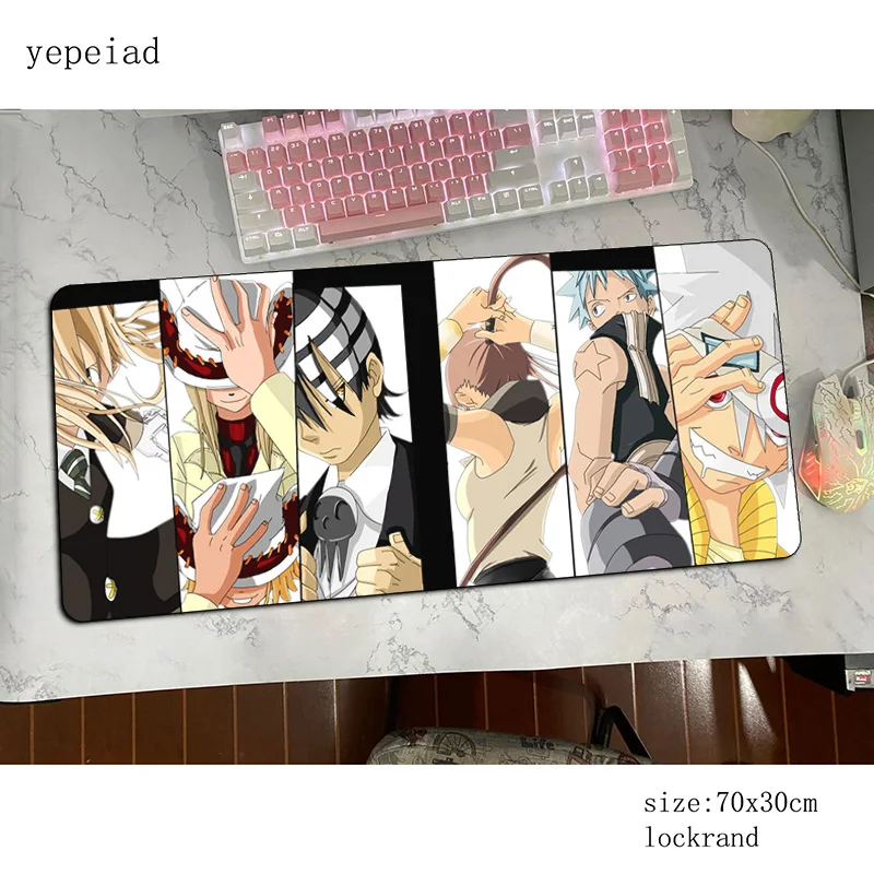 

soul eater mousepad 90x40cm Boy Gift Computer mouse mat gamer gamepad pc Personality gaming mousemat desk pad office padmouse