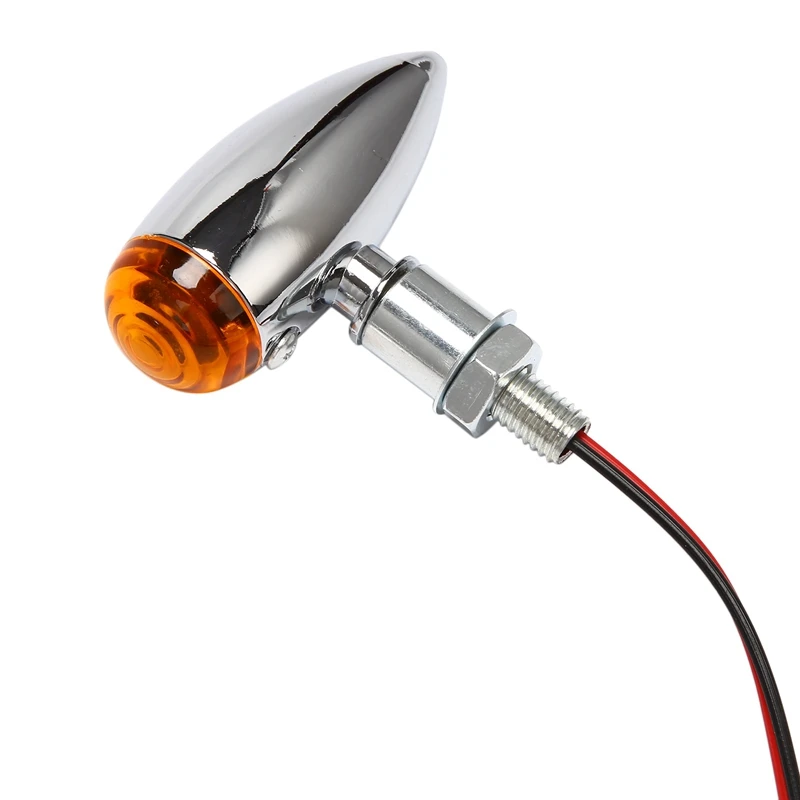 

4Pcs/Set Chrome Motorcycle-Bullet Turn Signal Indicator Light Lamp Universal for Honda/Yamaha/Suzuki/Kawasaki