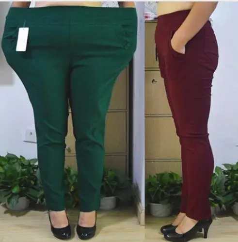Женские Элегантные Брюки 6XL 7XL 2022 женские длинные брюки среднего возраста