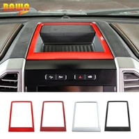 bawa carbon fiber style central control storage table covers stickers trim accessories for ford f150 2015car car access