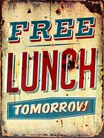 free lunch tomorrow metal tin sign retor wall decor tin sign 8x12 inch