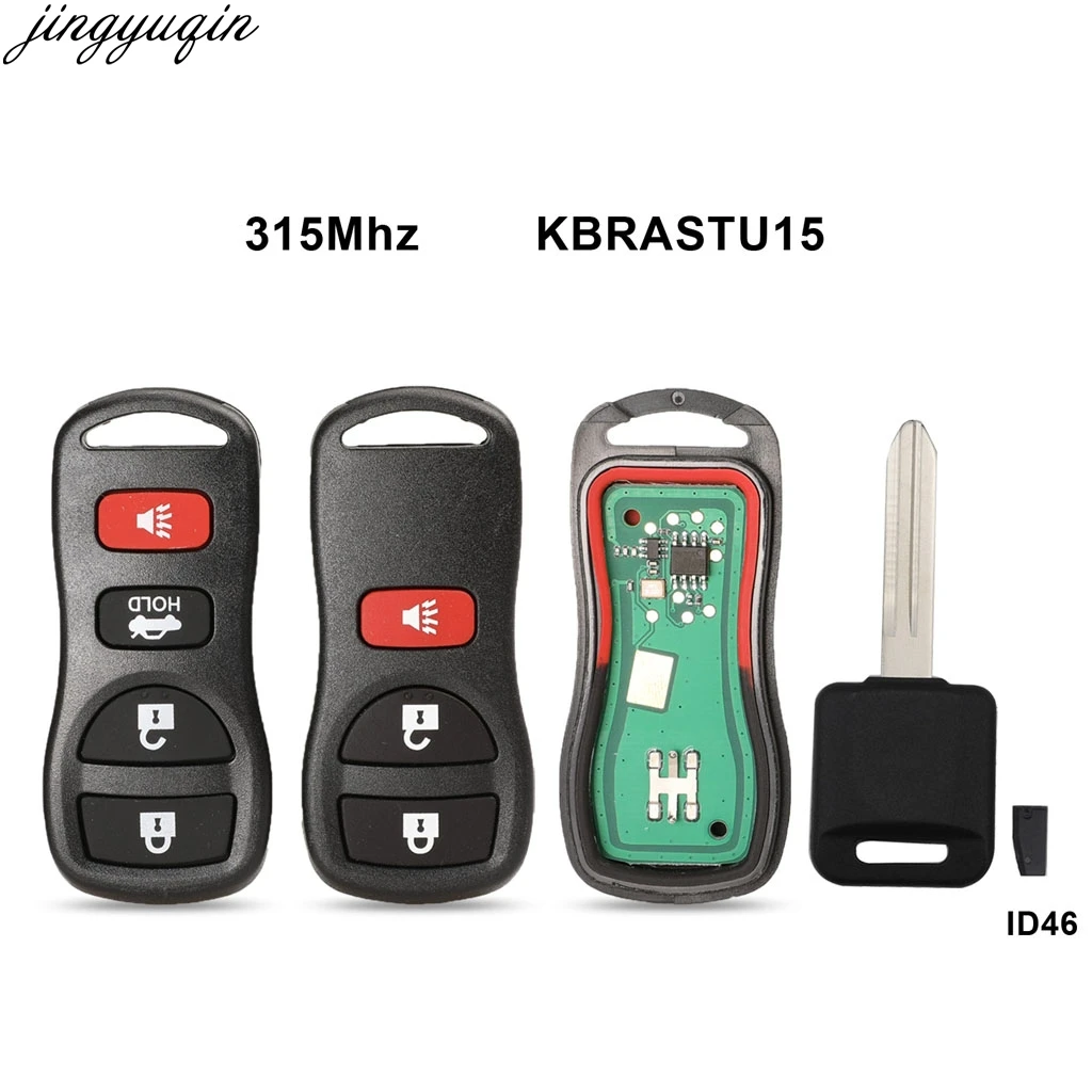3 кнопки 315MHZ чехол для дистанционного ключа Nissan Keyless entrip 46 чип пустой