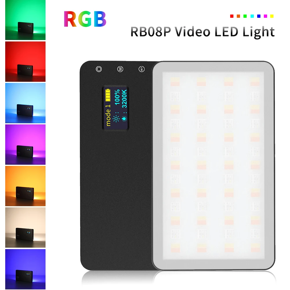 VILTROX Weeylife RB08P мини видео светильник свет RGB 2500 8500K Портативный заполнясветильник