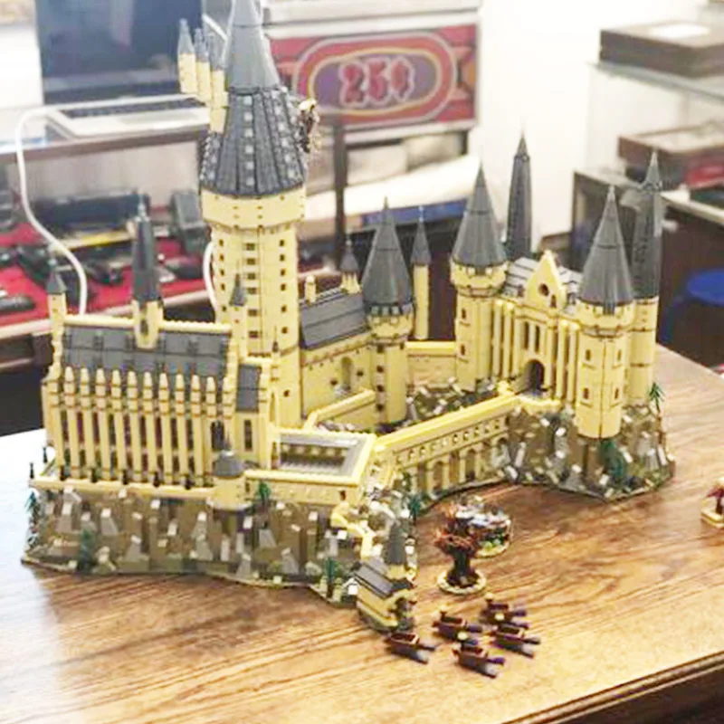 16060 Potter Movie Series Academy of Magic Walls and Fortresses Castle Building Blocks 6020pcs Brick Toys Children Gift 71043