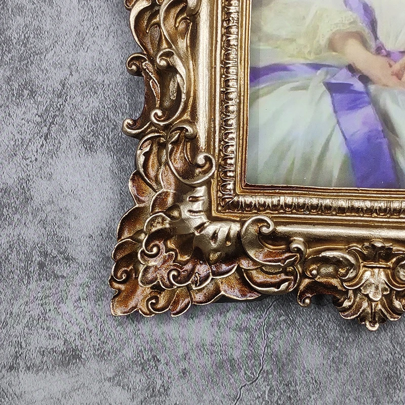 

Nordic Style 6 Inch Photo Frame Desktop Home Gifts Photo Frame Hanging Palace Relief Creative Photo Frame