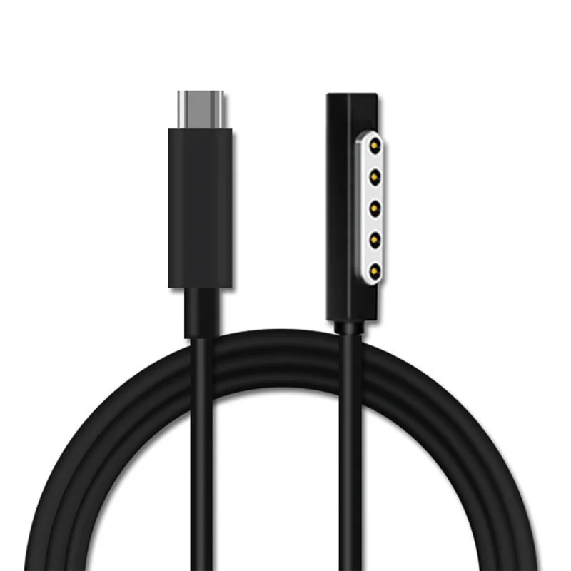 

1.5m USB C Type C Power Supply PD Charger Adapter 3A Fast Charging Cable 65W Type-C Cord for Microsoft Surface Pro 1/ 2 Tablet
