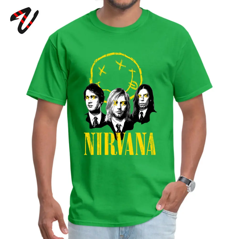 Скидка Nevermind Nirvana повседневные футболки с короткими рукавами Осень Зима хлопковая футболка для Мужская футболка подарок на день рождения - Цвет: Green