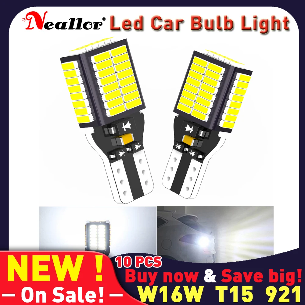 

W16w Led Canbus Super Bright White T15 921 912 Tail Back Up Reverse Lights Bulbs On Cars Accessories Goods Diode Lamps For Auto