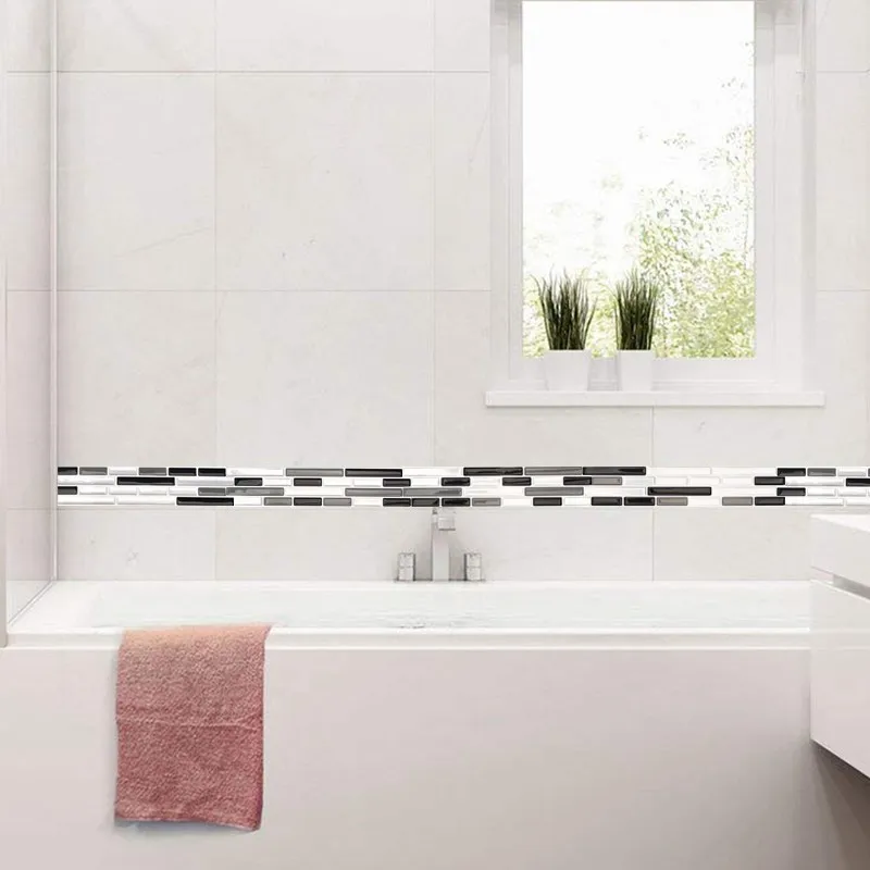 

Self Adhesive Mosaic Tile Wall decal Sticker DIY Kitchen Bathroom Home Decor Vinyl W4