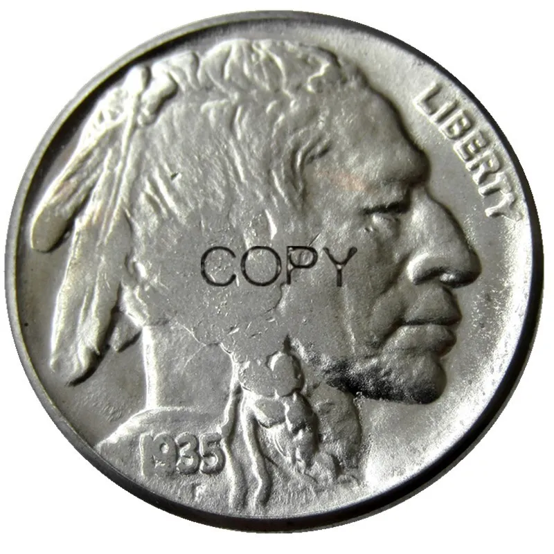 

США 1935 P,D,S с гравировкой в виде американского бизона из никеля пять цент, копия монеты