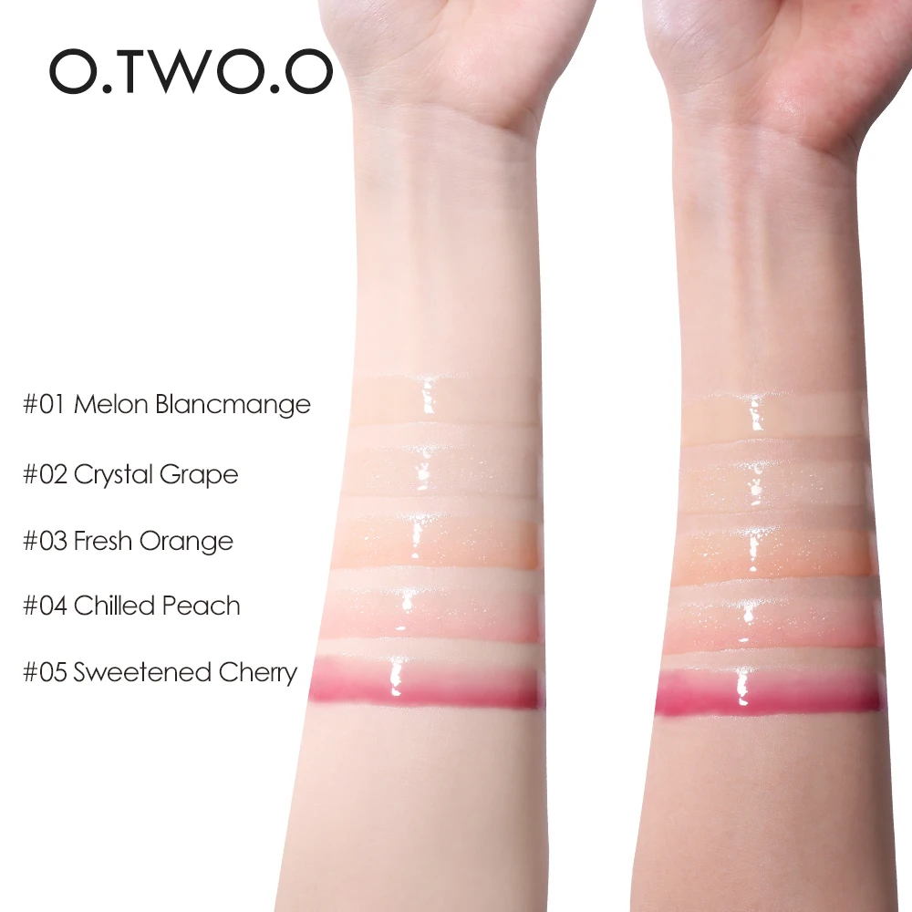 O.TWO.O Moisturizing Lip Tint gloss Oil 5 Crystal Colors Long-lasting Nutritious Makeup Sexy Plump Glow Plumper |